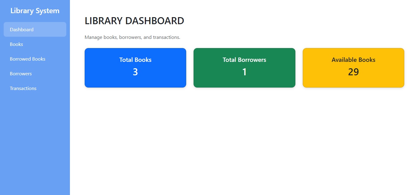 Simple Library Borrowing System